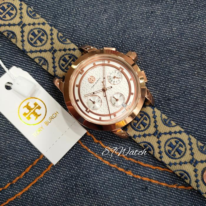 Jam Tangan Wanita T0RY BVRCH TB1026 Original Strap Leather