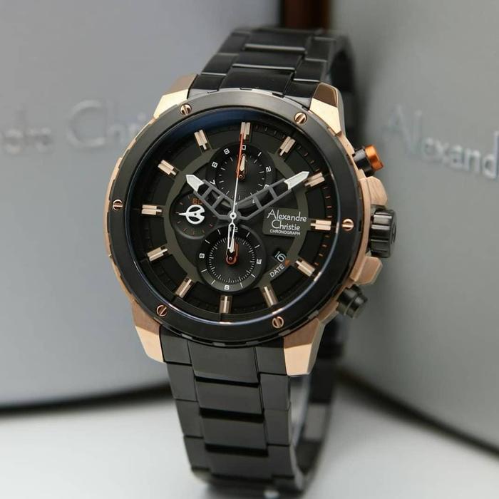 ALEXANDRE CHRISTIE PRIA AC 6530 BLACK ROSEGOLD ORIGINAL/JAM ALEXANDER