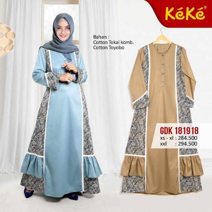 Kekesumut Gamis Dewasa Katun Keke GDK 181918 Busana Muslim Syari KS01