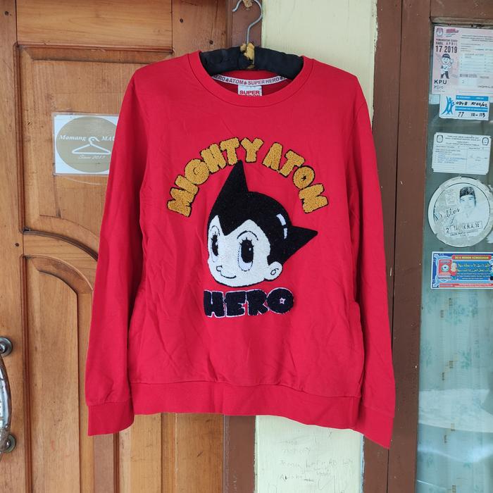 Jual Crewneck Super Hero Atom By Tezuka Production Size M