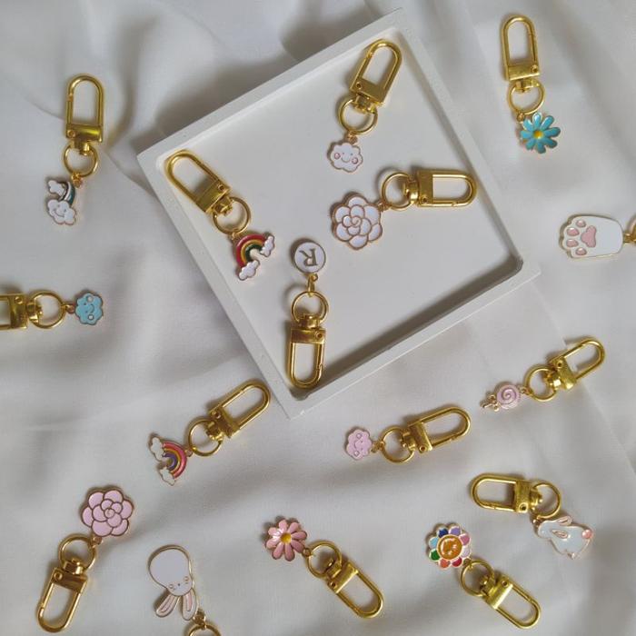 Bag Charm lucu mini/ Keychain Huruf Gantungan Hp/Flashdish