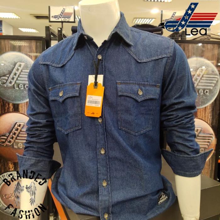 LEA KEMEJA PRIA DENIM LENGAN PANJANG ORIGINAL