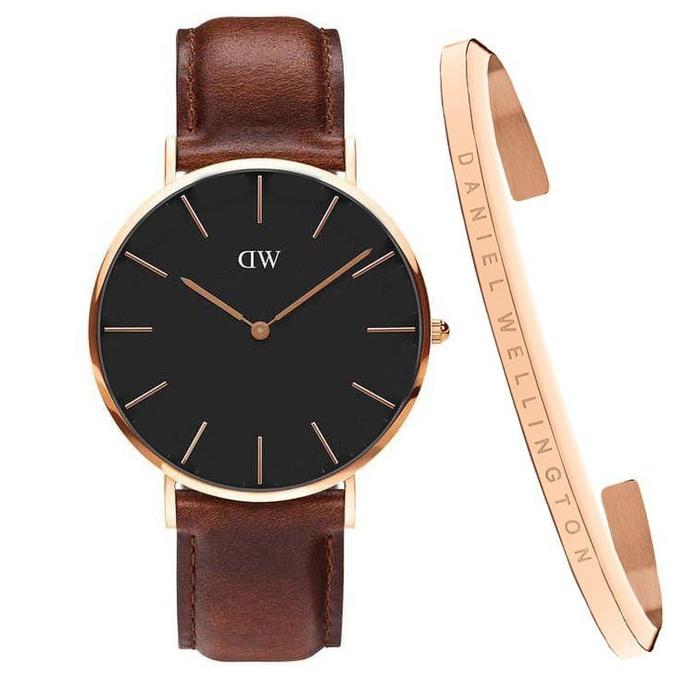 Jam Tangan Pria Analog Dw Kulit Body tipis Kulit halus