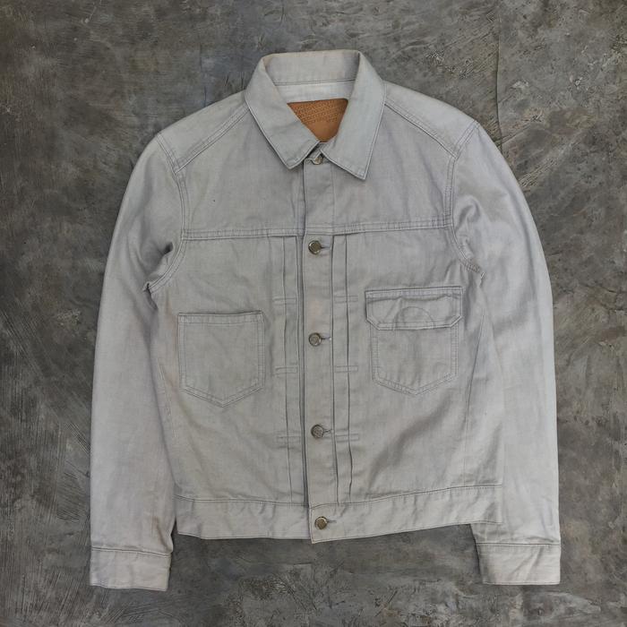 And A Denim Pleated Front Denim Trucker Jacket Made In Japan