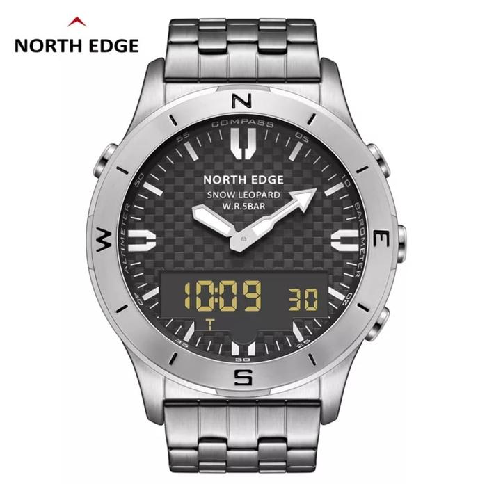 NORTH EDGE SNOW LEOPARD Jam Tangan Pria Altimeter Barometer Kompas