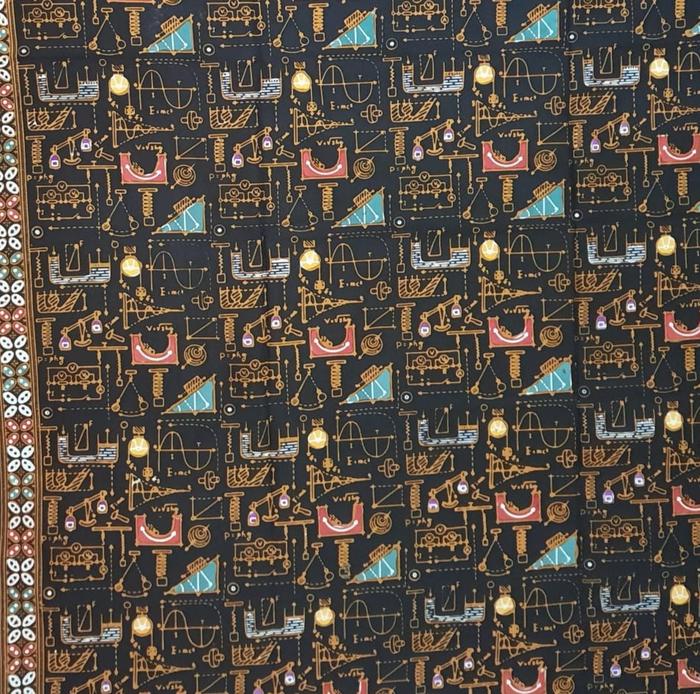Batik Fisika Motif Mix Fisika (Tulis Kombinasi Cap)
