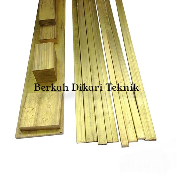 plat strip kuningan 10 mm x 25 mm x 1 meter - kuningan plat strip