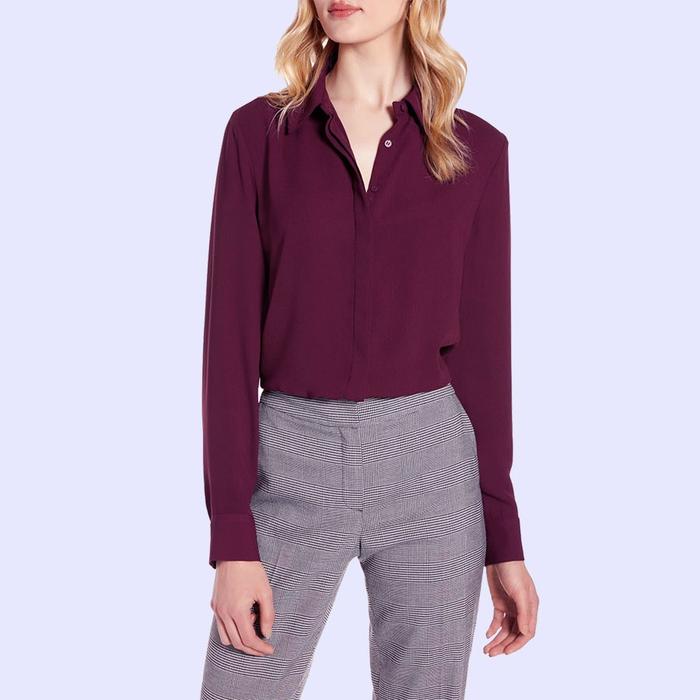 ROEPI KAYRA HIDDEN SHIRT GRAPEWINE