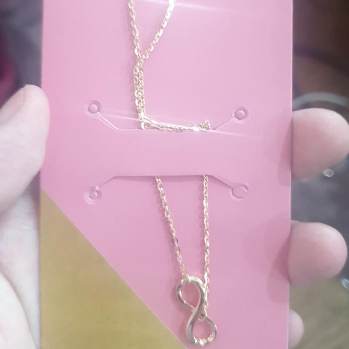 Kalung koye infinity polos simpel emas asli gold 375 8K 2 gram ubs