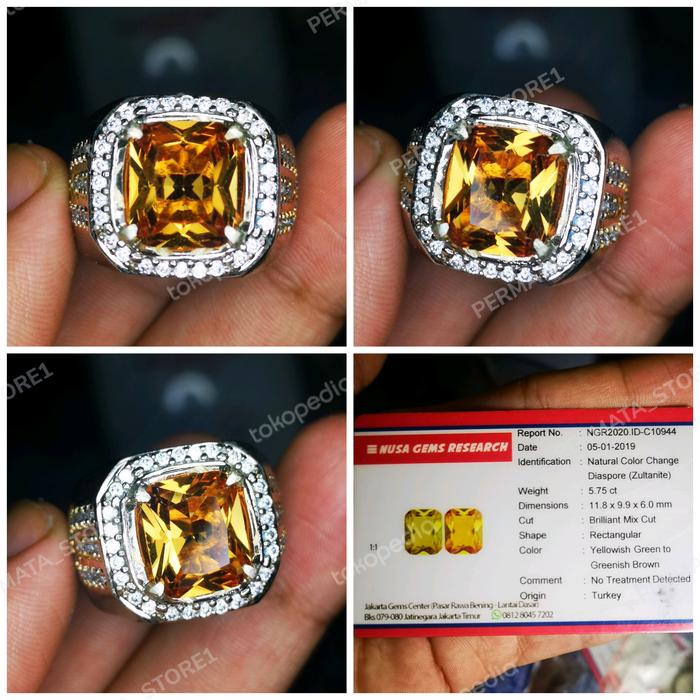 CINCIN BATU NATURAL ZULTANITE LENGKAP DENGAN MEMO