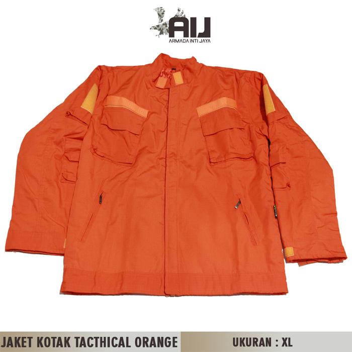 Jaket Tactical 511 Orange | Jaket Ripstok Kotak Tactical