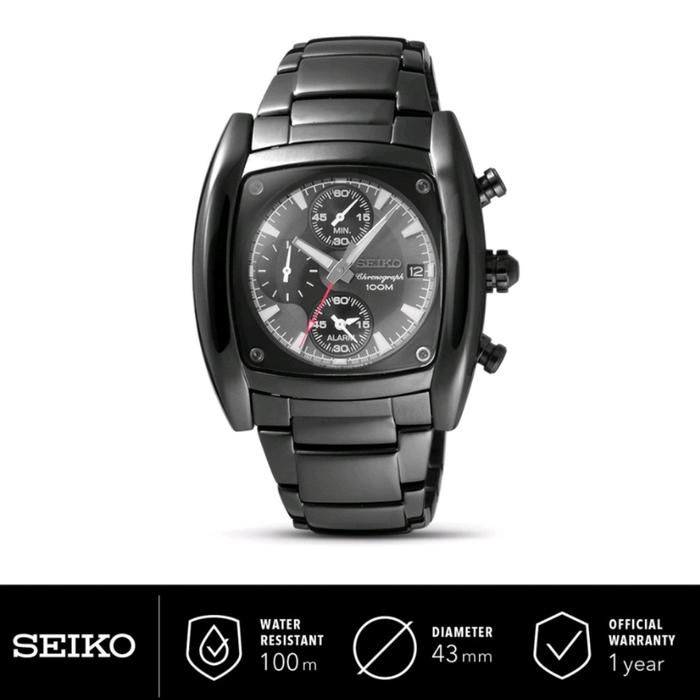 Jam Tangan Seiko SNAB01P1 Chronograph Alarm 7T62 WR100M Quartz Snab01