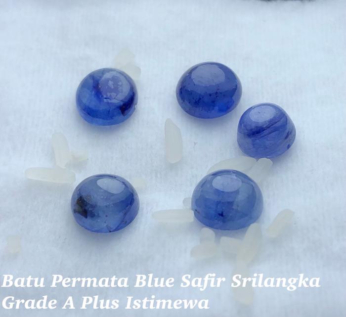 Batu Permata Blue Safir Muda Srilangka Asli Kualitas A Plus