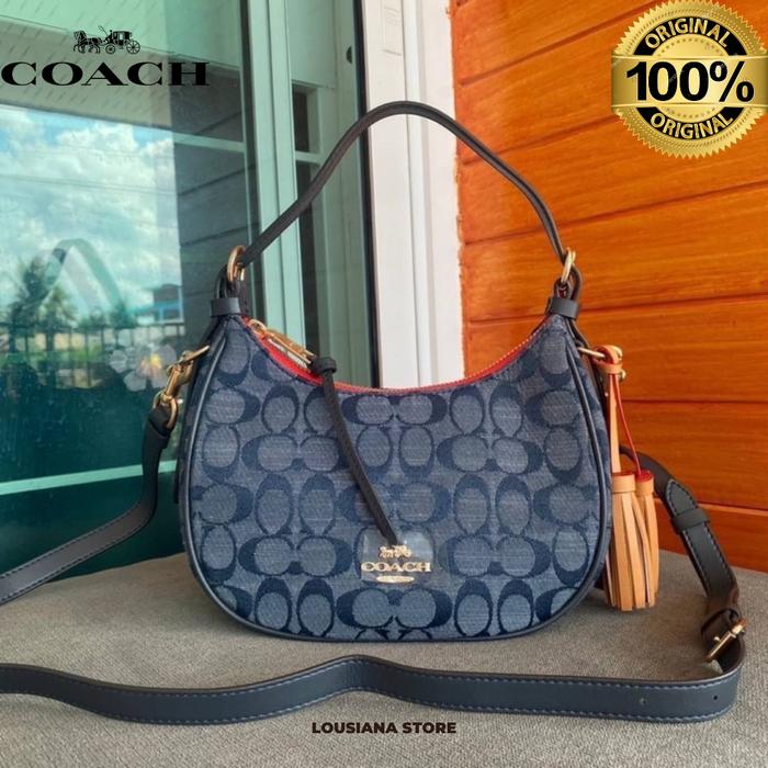 Coach KLEO HOBO IN SIGNATURE CHAMBRAY
