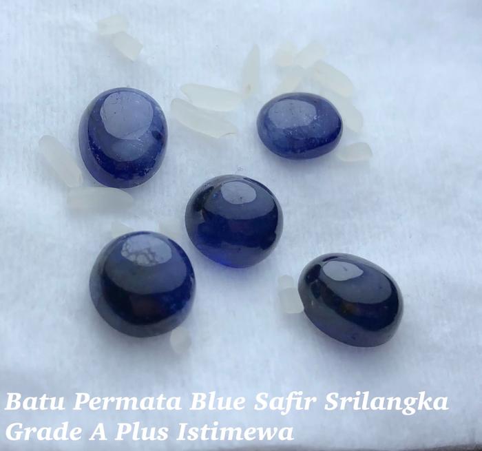 Batu Permata Blue Safir Srilangka Asli Kualitas A Plus