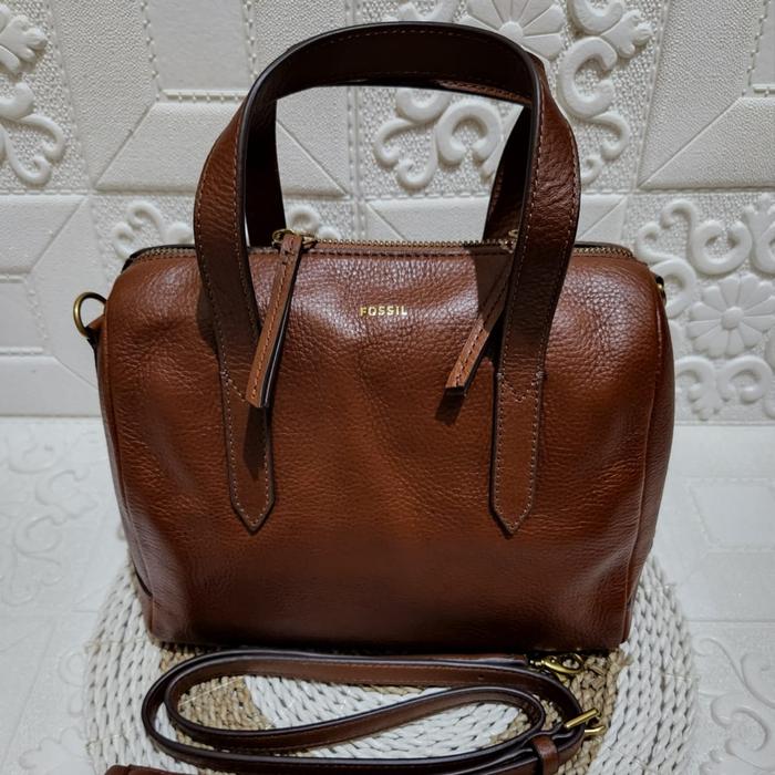 Fossil Sydney Satchel Medium Brown
