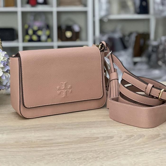 TB thea web flap crossbody pink