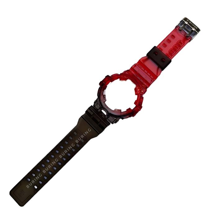 BNB STRAP BEZEL GA 700 GA 710 JELLY CLEAR TRANSPARAN BLACK RED