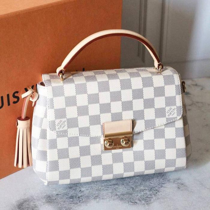 Original - BNIB LV Louis Vuitton Croisette Damier Azur White Monogram