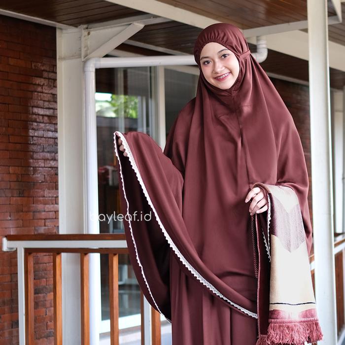 Bayleaf.id Mukena Polos Maroon, Mustard