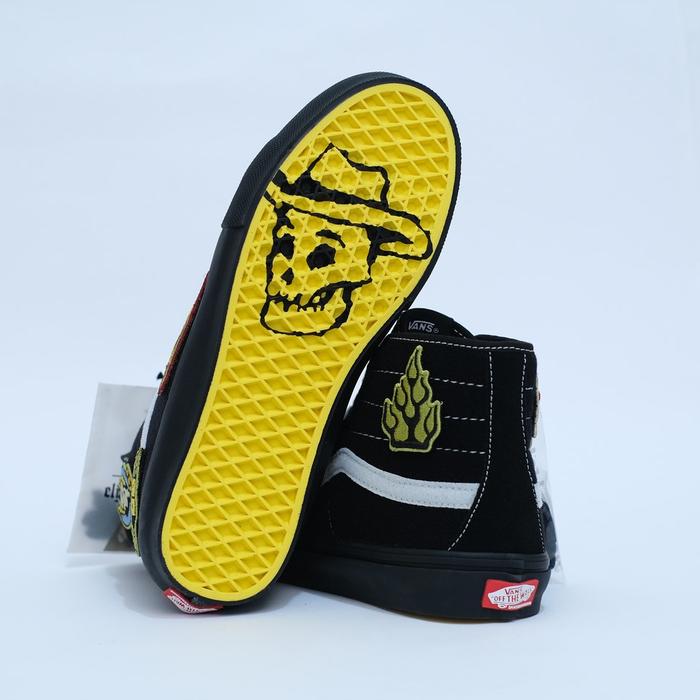 BEST DEAL VANS SK8 HIGH SKATE ELIJAH BERLE BLACK BLACK ORIGINAL RESMI