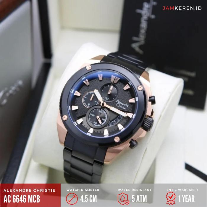 Jam Tangan Pria Alexandre Christie 6646 AC 6646 AC6646 MC Original