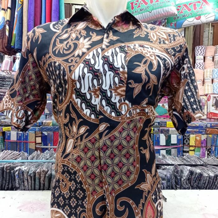 Baju batik pria L. pendek/kameja batik pria/pesta/wisuda/undangan