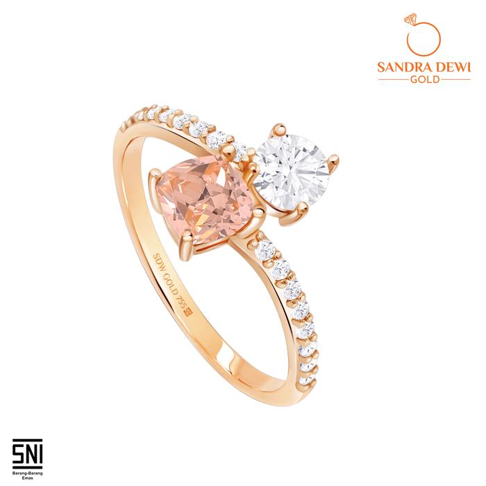 Cincin Sandra Dewi Gold Morganite Collection Vol.2 RI210843