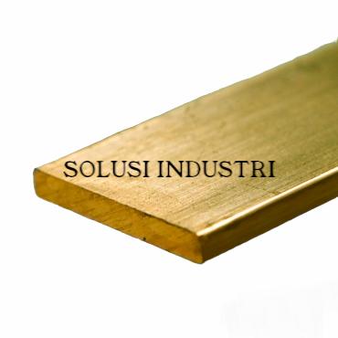 plat strip kuningan 5 mm x 20 mm x 4 meter - kuningan strip plat