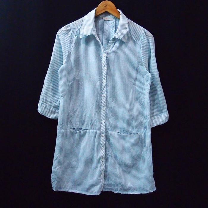 DH151 SIZE M STRIP KEMEJA WANITA IMPORT SECOND PRELOVED BEKAS PRELOVED
