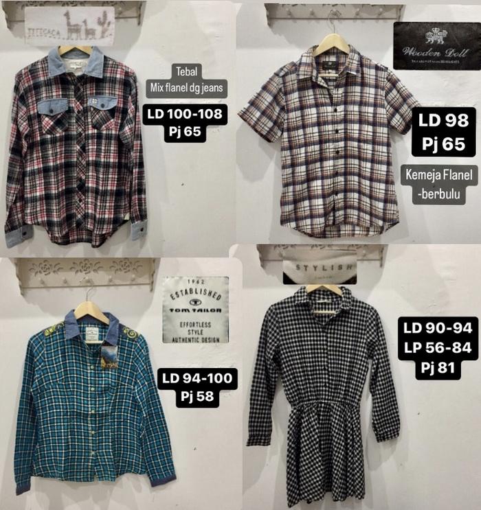 Kemeja flanel preloved