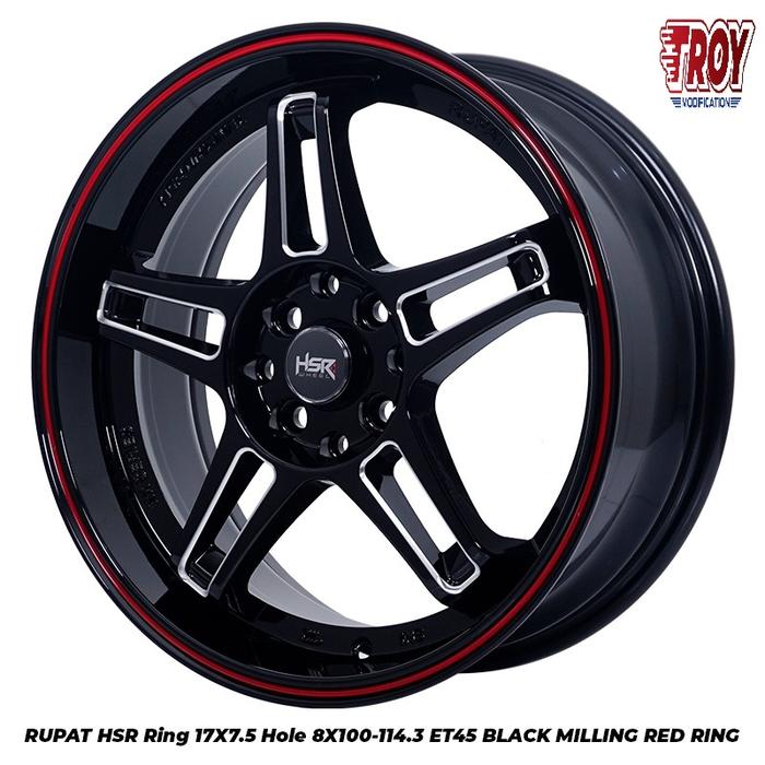 Velg HSR RUPAT FC Ring17 Lebar 7,5 Rata Bemper Yaris Jazz Xenia Avanza