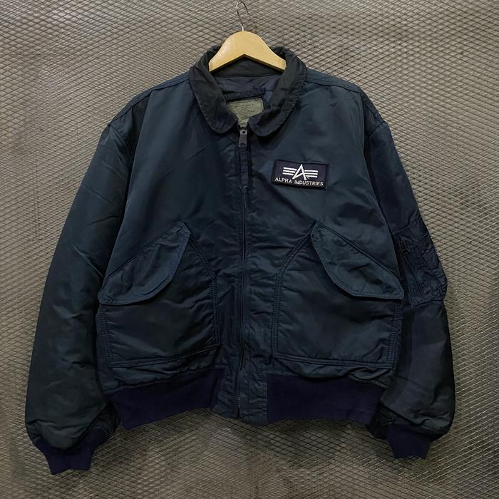 alpha industries cwu 45 p bomber jacket navy xl