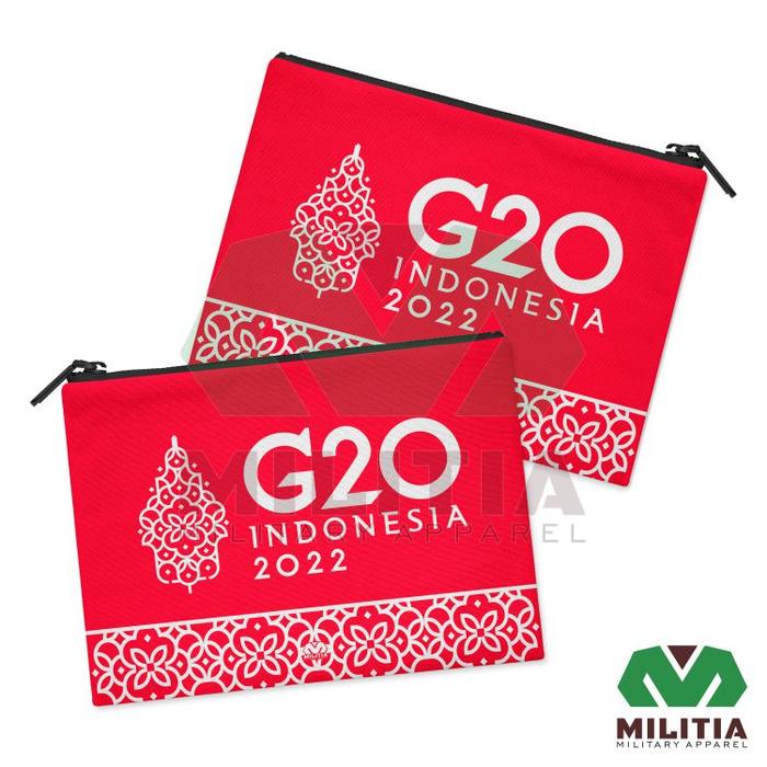 Pouch Clutch Dompet Tas G20 KTT G20 Bali 2022 Souvenir merchandise