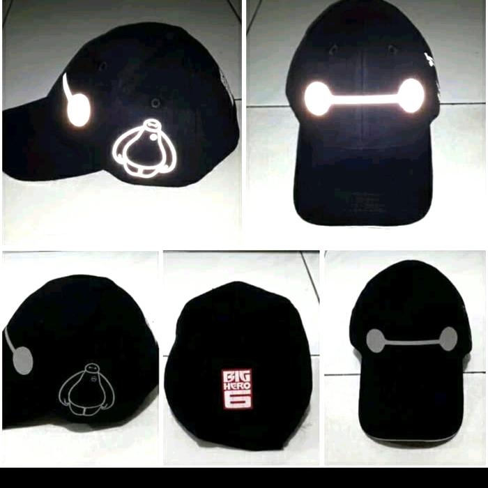 Topi Baseball Baymax,Topi Baymax Reflektif, Fashion pria wanita,Baymax