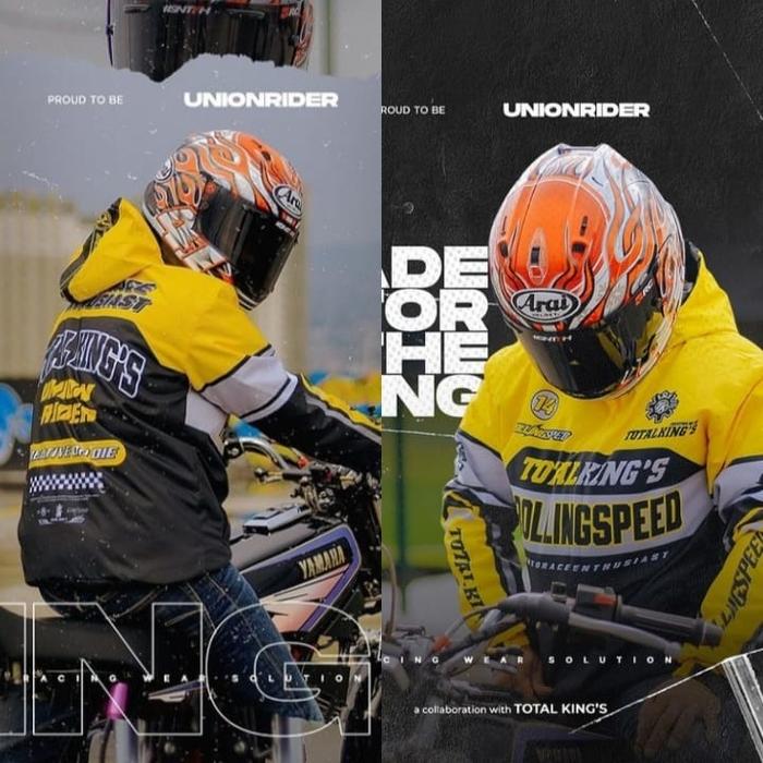 Jaket Pria Rolling Speed Total Kings Ukuran M L XL