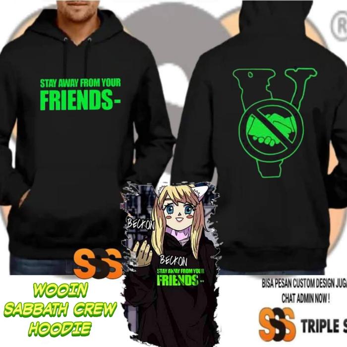HOODIE JUMPER WEBTOON WOOIN SABBATH CREW STAY AWAY FROM YOUR FRIENDS
