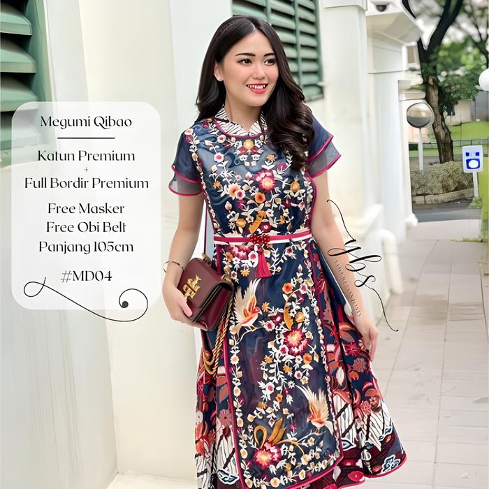 MEGUMI QIBAO Batik Premium couple kemeja Pria Batik Premium