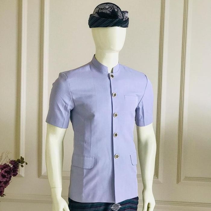 Baju Safari Putih Pakaian Adat Bali Pria