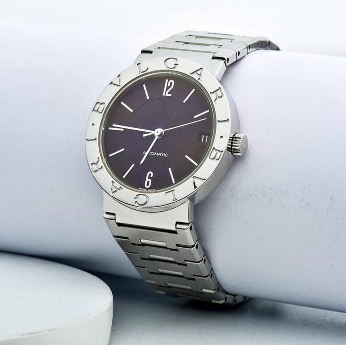 BNIB BVLGARI WATCH AUTOMATIC SILVER POLOS(D : 3,3 CM)