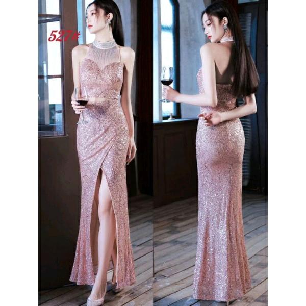 K0DE CC204 Long Dress Bahan sequin strech Import Premium Quality