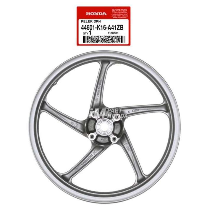 44601-K16-A41ZB Velg Racing Depan Scoopy eSP K16 2015 2016 Silver Tube
