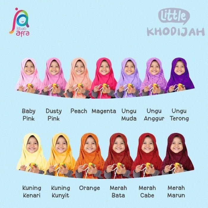 LITTLE KHODIJAH Jilbab Anak Model Renda [ Merah Cabe ]