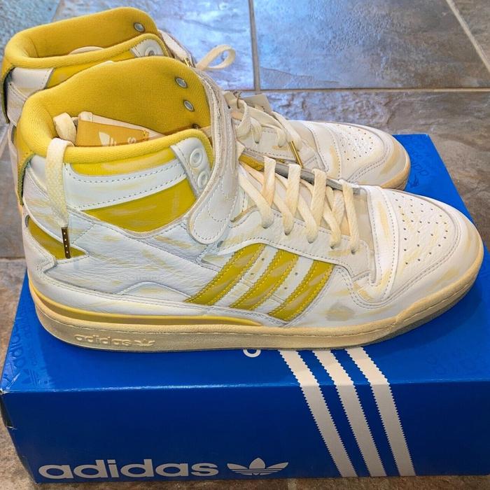 Adidas Forum 84 High x AEC "Cloud White/Hazy Yellow" Original BNIBWT