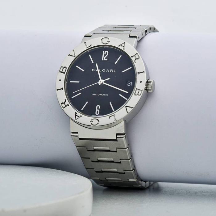 BNIB BVLGARI WATCH AUTOMATIC SILVER LOGO (D : 3,3 CM)
