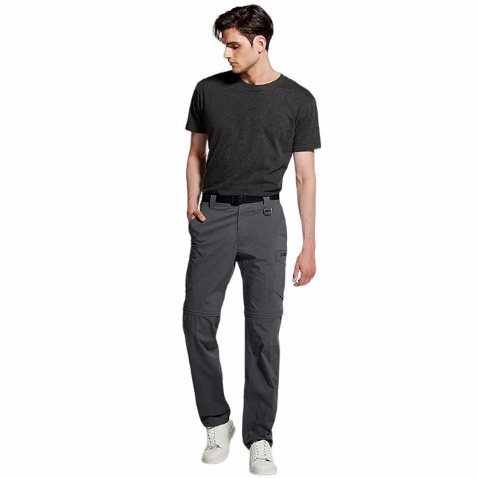 CQR CONVERTIBLE CARGO PANTS - CHARCOAL