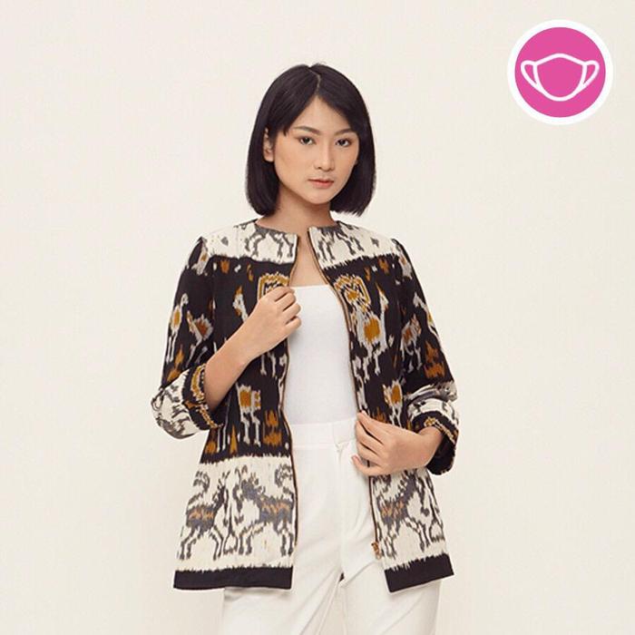 BLEZER WANITA BLEZER TENUN SUMBAWA BLEZER BATIK 01