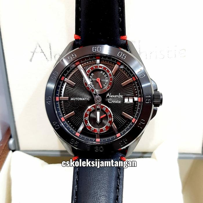 ALEXANDRE CHRISTIE PRIA AC 3045 AC3045 BLACK RED AUTOMATIC ORIGINAL
