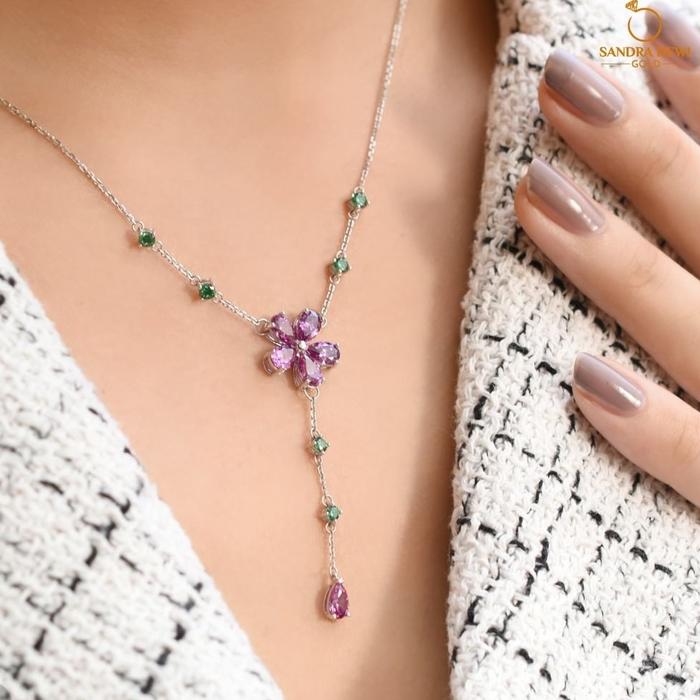 KALUNG KOYE EMAS SANDRA DEWI GOLD FLOWER GARDEN VIOLET SERIES JUNTAI