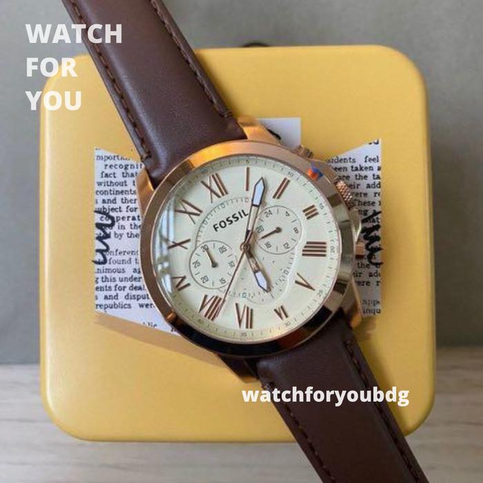 Jam Tangan Pria FS 4991 GRANT CHRONOGRAPH BROWN LEATHER fs4991 WFY